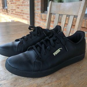 Matte Black Puma Sneakers